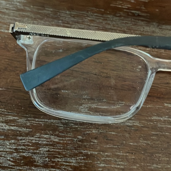 Ted Baker TFM008 Cry 56-17-140 Crystal silver clear full rim eyeglasses w/case - Picture 3 of 16